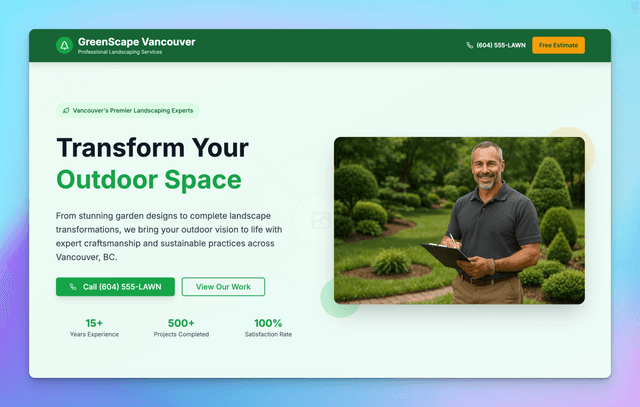 Landscaping template